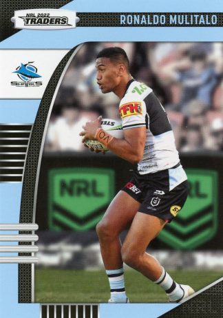 2022 NRL Traders Common Card - Base 037 Ronaldo Mulitalo Cronulla Sharks