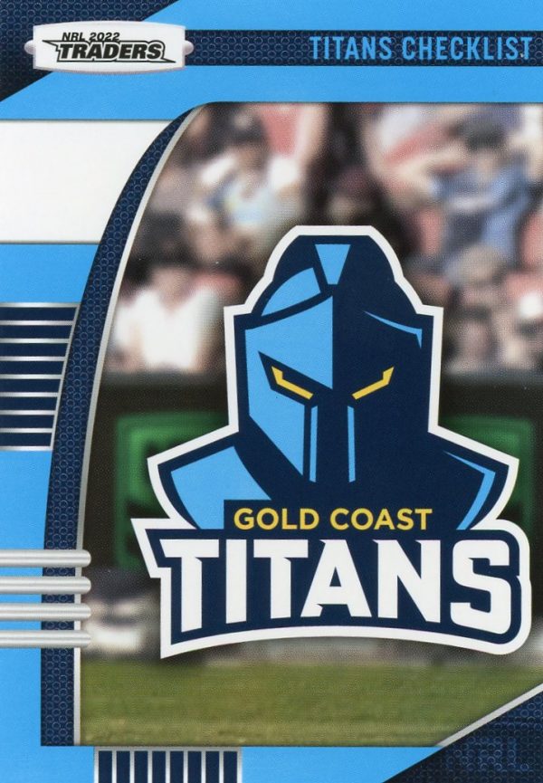 2022 NRL Traders Common Card - Base 041 Checklist Gold Coast Titans