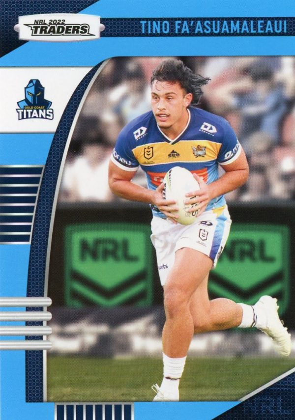 2022 NRL Traders Common Card - Base 044 Tino Fa'asuamaleaui Gold Coast Titans