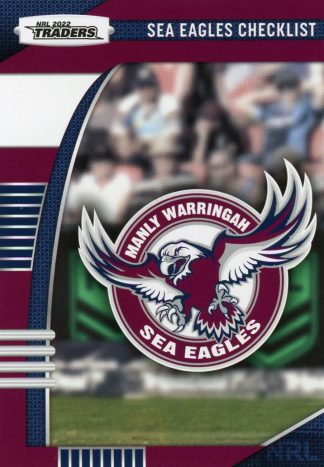2022 NRL Traders Common Card - Base 051 Checklist Manly Sea Eagles
