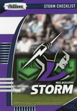 2022 NRL Traders Common Card - Base 061 Checklist Melbourne Storm