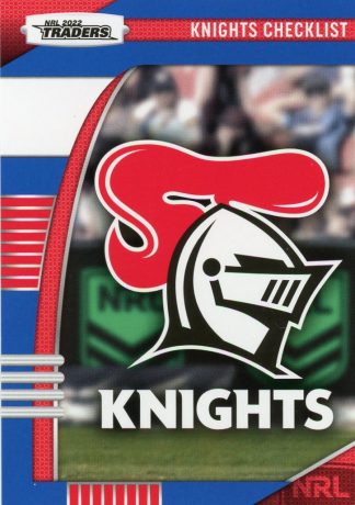 2022 NRL Traders Common Card - Base 071 Checklist Newcastle Knights