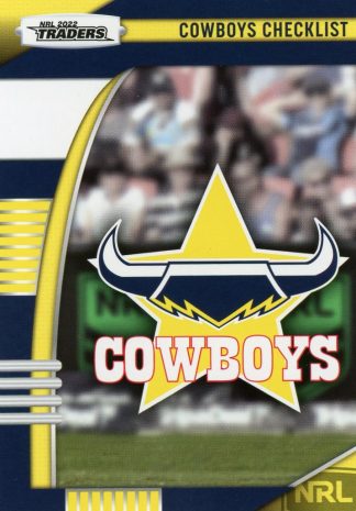 2022 NRL Traders Common Card - Base 081 Checklist North QLD Cowboys