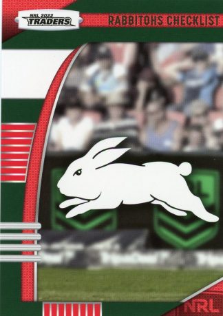 2022 NRL Traders Common Card - Base 111 Checklist South Sydney Rabbitohs