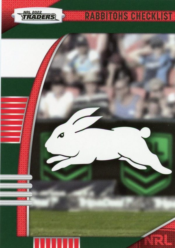 2022 NRL Traders Common Card - Base 111 Checklist South Sydney Rabbitohs