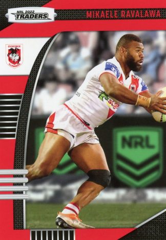 2022 NRL Traders Common Card - Base 129 Mikaele Ravalawa St George Dragons
