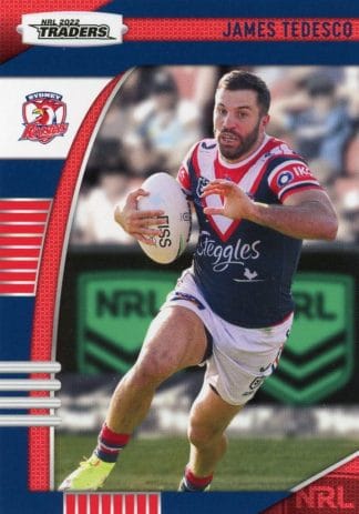 2022 NRL Traders Common Card - Base 136 James Tedesco Sydney Roosters