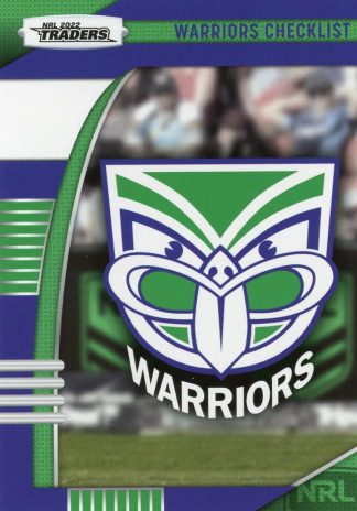2022 NRL Traders Common Card - Base 141 Checklist Warriors
