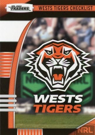 2022 NRL Traders Common Card - Base 151 Checklist Wests Tigers