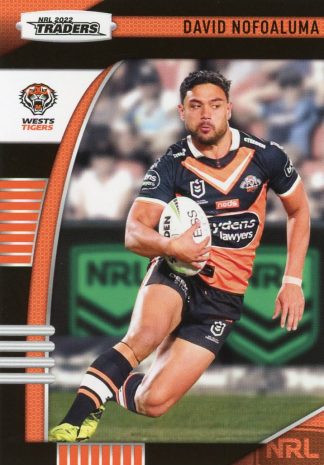 2022 NRL Traders Common Card - Base 156 David Nofoaluma Wests Tigers