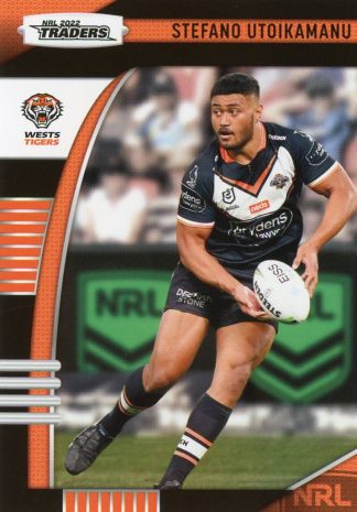 2022 NRL Traders Common Card - Base 160 Stefano Utoikamanu Wests Tigers