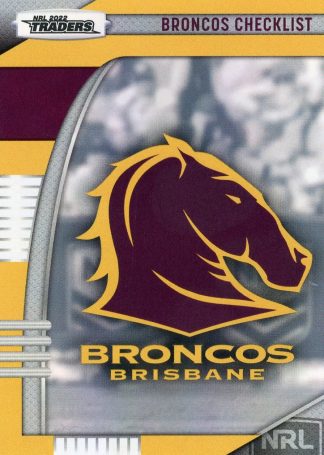 2022 NRL Traders Pearl Specials - PS001 Checklist Brisbane Broncos