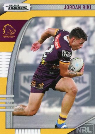 2022 NRL Traders Pearl Specials - PS008 Jordan Riki Brisbane Broncos