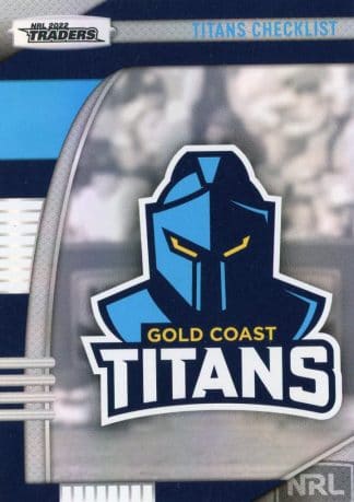 2022 NRL Traders Pearl Specials - PS041 Checklist Gold Coast Titans