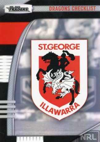 2022 NRL Traders Pearl Specials - PS121 Checklist St George Dragons