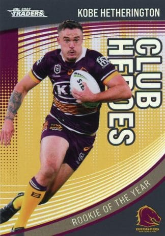 2022 NRL Traders Club Hero Parallel - CHP02 Kobe Hetherington Brisbane Broncos