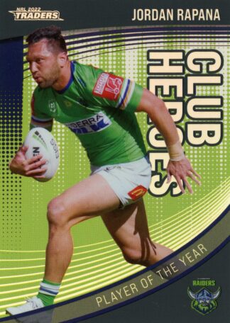 2022 NRL Traders Club Hero Parallel - CHP03 Jordan Rapana Canberra Raiders