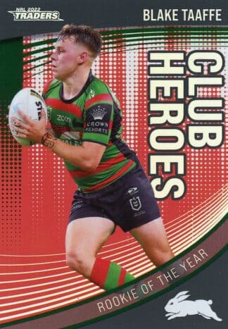 2022 NRL Traders Club Hero Parallel - CHP24 Blake Taaffe South Sydney Rabbitohs