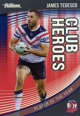 2022 NRL Traders Club Hero Parallel - CHP27 James Tedesco Sydney Roosters