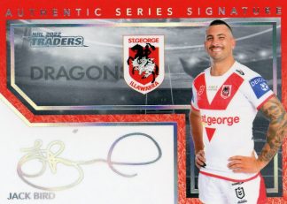 2022 NRL Traders Signature Series Silver - AS13 Jack Bird St George Dragons
