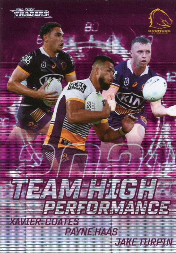 2022 NRL Traders High Performance Team Parallel - HPTP01 Brisbane Broncos