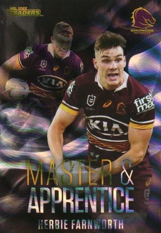 2022 NRL Traders Master & Apprentice Black Priority - MABKP02 Herbie Farnworth Brisbane Broncos