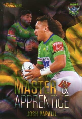 2022 NRL Traders Master & Apprentice Black Priority - MABKP03 Josh Papalii Canberra Raiders