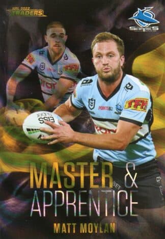 2022 NRL Traders Master & Apprentice Black Priority - MABKP07 Matt Moylan Cronulla Sharks