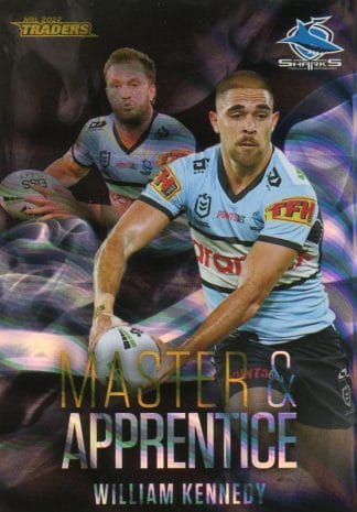 2022 NRL Traders Master & Apprentice Black Priority - MABKP08 William Kennedy Cronulla Sharks