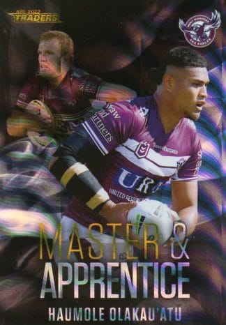 2022 NRL Traders Master & Apprentice Black Priority - MABKP12 Haumole Olakau'atu Manly Sea Eagles