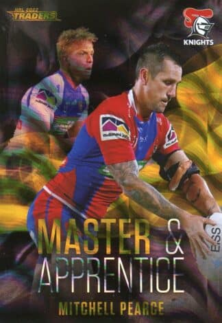2022 NRL Traders Master & Apprentice Black Priority - MABKP15 Mitchell Pearce Newcastle Knights