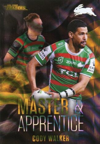 2022 NRL Traders Master & Apprentice Black Priority - MABKP23 Cody Walker South Sydney Rabbitohs