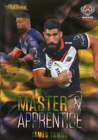 2022 NRL Traders Master & Apprentice Black Priority - MABKP31 James Tamou Wests Tigers