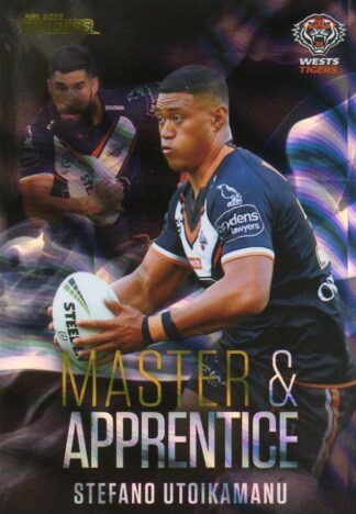 2022 NRL Traders Master & Apprentice Black Priority - MABKP32 Stefano Utoikamanu Wests Tigers