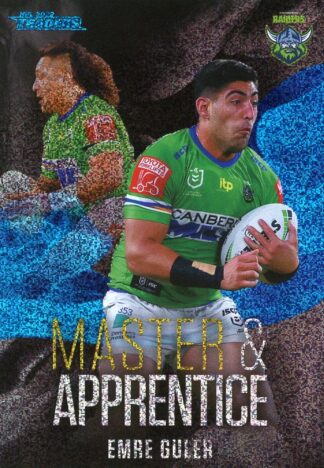 2022 NRL Traders Master & Apprentice Blue - MAB04 Emre Guler Canberra Raiders