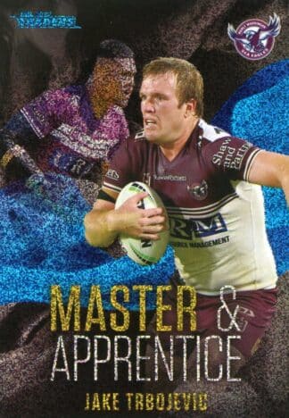 2022 NRL Traders Master & Apprentice Blue - MAB11 Jake Trbojevic Manly Sea Eagles