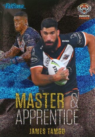 2022 NRL Traders Master & Apprentice Blue - MAB31 James Tamou Wests Tigers