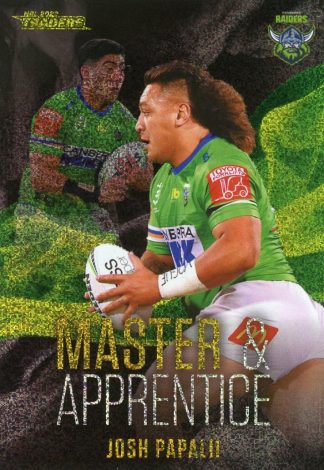 2022 NRL Traders Master & Apprentice Green - MAG03 Josh Papalii Canberra Raiders