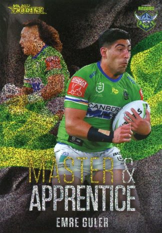 2022 NRL Traders Master & Apprentice Green - MAG04 Emre Guler Canberra Raiders