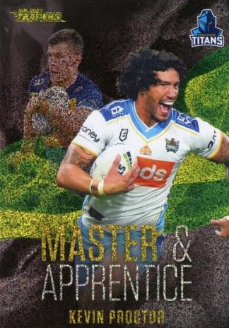 2022 NRL Traders Master & Apprentice Green - MAG09 Kevin Proctor Gold Coast Titans