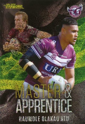 2022 NRL Traders Master & Apprentice Green - MAG12 Haumole Olakau'atu Manly Sea Eagles