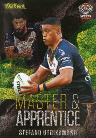 2022 NRL Traders Master & Apprentice Green - MAG32 Stefano Utoikamanu Wests Tigers