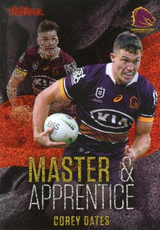 2022 NRL Traders Master & Apprentice Red - MAR01 Corey Oates Brisbane Broncos