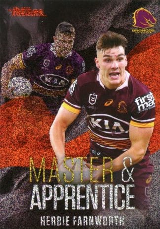 2022 NRL Traders Master & Apprentice Red - MAR02 Herbie Farnworth Brisbane Broncos