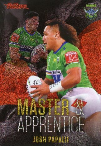 2022 NRL Traders Master & Apprentice Red - MAR03 Josh Papalii Canberra Raiders