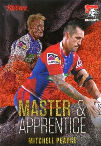2022 NRL Traders Master & Apprentice Red - MAR15 Mitchell Pearce Newcastle Knights