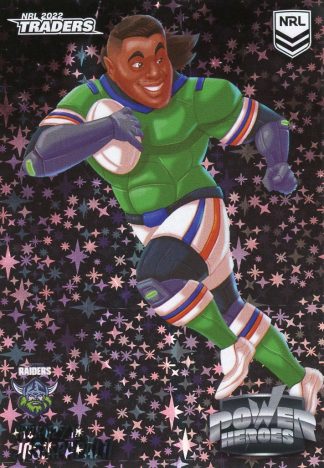 2022 NRL Traders Power Hero Black - PHBK02 Josh Papalii Canberra Raiders