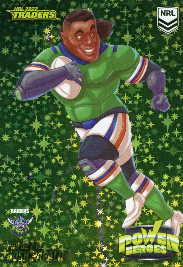 2022 NRL Traders Power Hero Green - PHG02 Josh Papalii Canberra Raiders