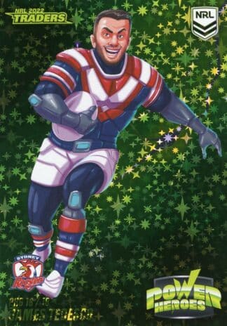 2022 NRL Traders Power Hero Green - PHG16 James Tedesco Sydney Roosters