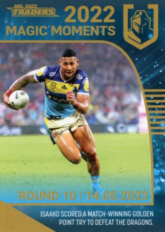 2022 NRL Traders Magic Moment - GPP05 Jamayne Isaako Gold Coast Titans